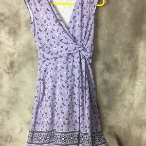 Lands' End Lavender Paisley Trim Small. Summer dress